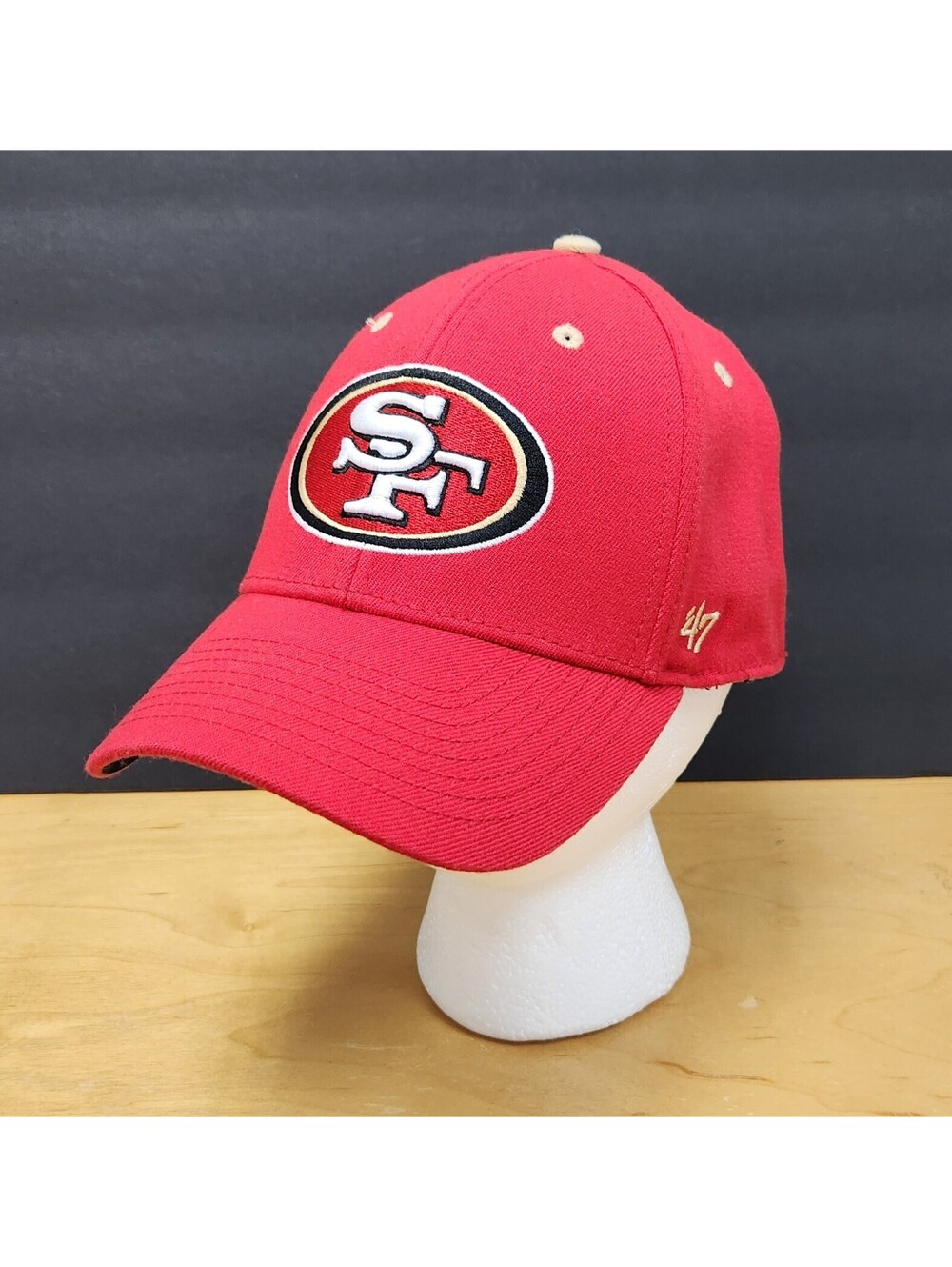 San Francisco 49ers '47 Brand MVP Hat Red Classic Stretch Fit Cap Size S-M
